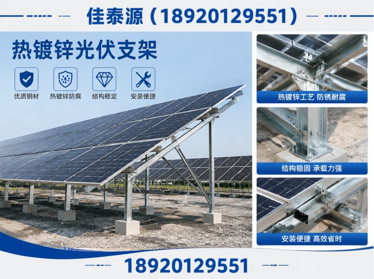 天津热镀锌光伏支架展示图